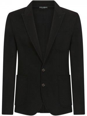 Пиджак с заостренными лацканами Dolce & Gabbana. Цвет: черный