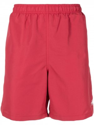 Плавки-шорты с логотипом Stussy. Цвет: красный