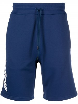 Спортивные брюки с кулиской и логотипом MSGM. Цвет: синий