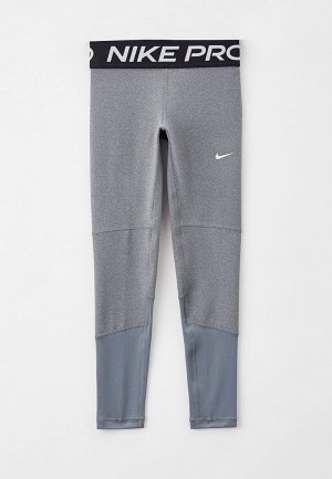 Тайтсы Nike. Цвет: серый