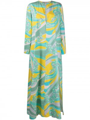 Пляжное платье с абстрактным принтом Emilio Pucci. Цвет: зеленый