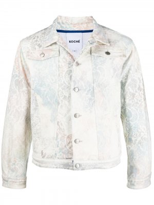 Джинсовая куртка с принтом пейсли Koché. Цвет: нейтральные цвета