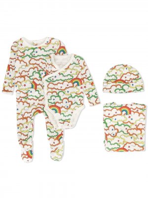 Комплект для новорожденного с принтом Stella McCartney Kids. Цвет: белый