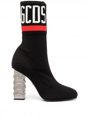 Ботильоны-носки с логотипом Gcds. Цвет: черный