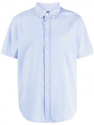 Клетчатая рубашка с короткими рукавами Polo Ralph Lauren. Цвет: синий