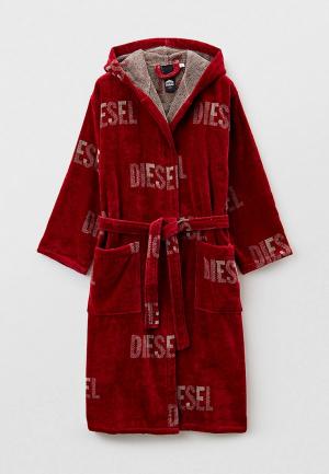 Халат домашний Diesel. Цвет: бордовый