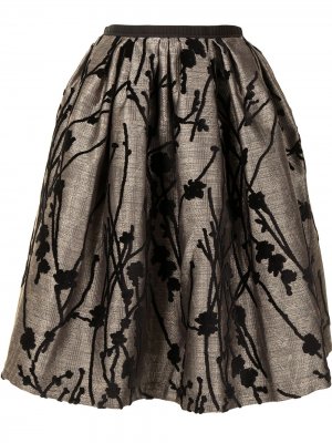 Пышная юбка с цветочной вышивкой Antonio Marras. Цвет: золотистый