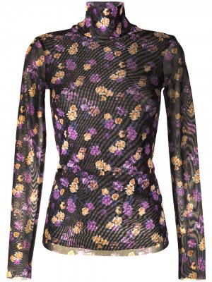 Блузка с цветочным принтом Baum Und Pferdgarten. Цвет: черный