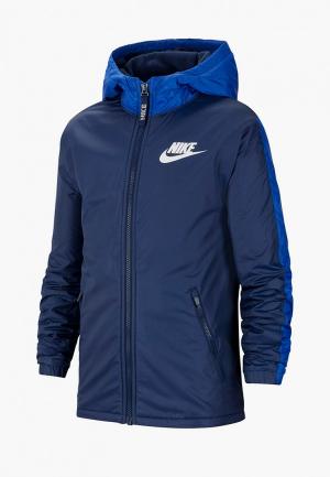 Куртка Nike. Цвет: синий
