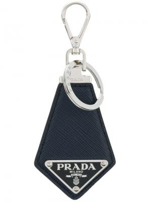 Logo plaque key trick Prada. Цвет: синий