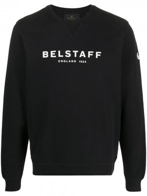 Толстовка с круглым вырезом и логотипом Belstaff. Цвет: черный
