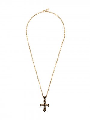 Колье с кулоном-крестом Dolce & Gabbana. Цвет: золотистый