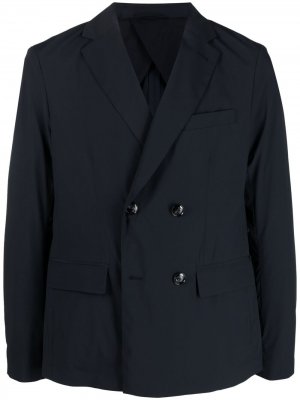 Легкий двубортный пиджак Emporio Armani. Цвет: синий