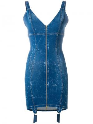Джинсовое платье Candy Murmur. Цвет: синий