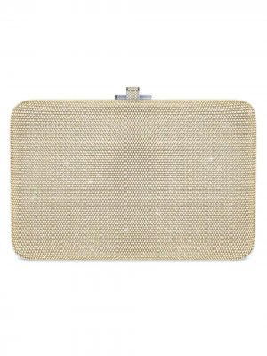 Кастомизируемая сумка Slim Slide Customizable Monogram Judith Leiber. Цвет: золотистый