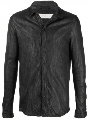 Куртка-рубашка с перфорацией Giorgio Brato. Цвет: черный