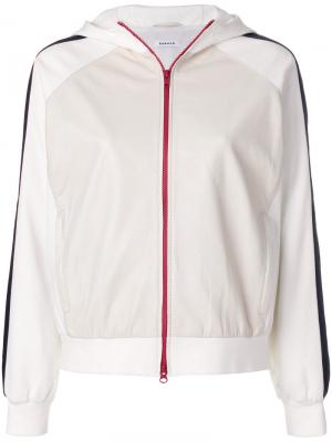 Куртка на молнии с контрастными полосками P.A.R.O.S.H.. Цвет: белый