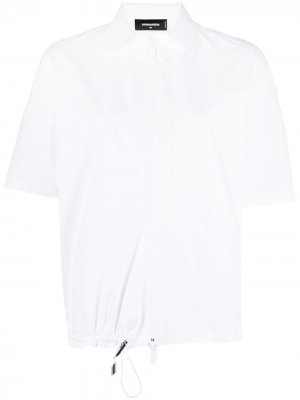 Рубашка на молнии с короткими рукавами Dsquared2. Цвет: белый