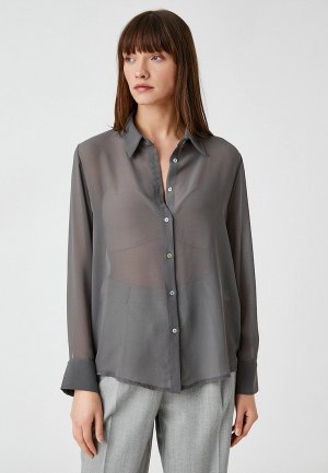 Блуза Koton. Цвет: серый