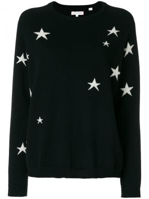Вязаный свитер со звездами Chinti and Parker. Цвет: черный