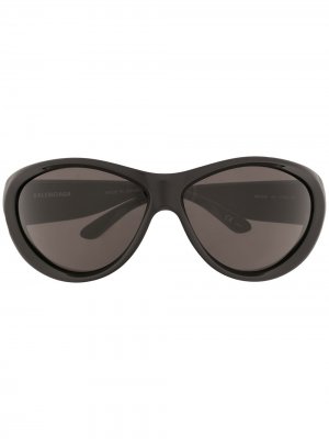 Солнцезащитные очки Swift в круглой оправе Balenciaga. Цвет: черный