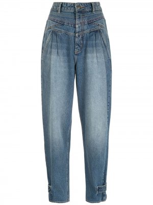 Зауженные джинсы со складками Nk. Цвет: синий