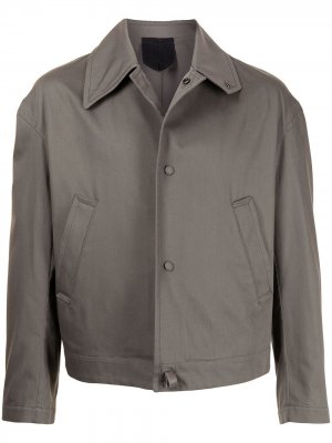 Куртка-рубашка с косым воротником Salvatore Ferragamo. Цвет: зеленый