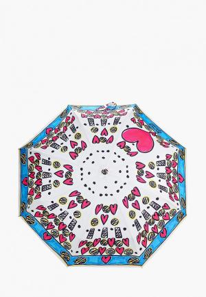 Зонт складной Boutique Moschino. Цвет: белый