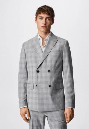 Пиджак Mango Man. Цвет: серый