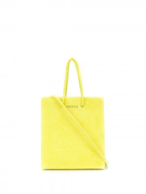 Фактурная сумка-тоут Medea. Цвет: желтый