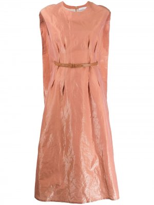 Платье-трапеция с кейпом Fabiana Filippi. Цвет: розовый