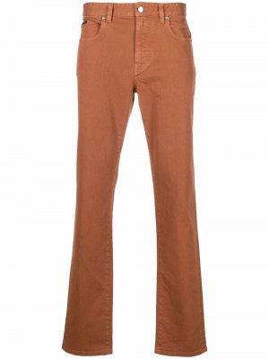 Прямые джинсы средней посадки Z Zegna. Цвет: оранжевый