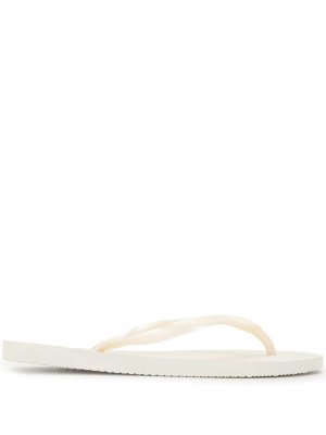 Фактурные шлепанцы Slim Havaianas. Цвет: белый