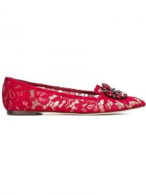 Слиперы Vally Dolce & Gabbana. Цвет: красный