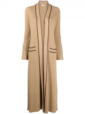 Кардиган-пальто с контрастной отделкой Etro. Цвет: коричневый