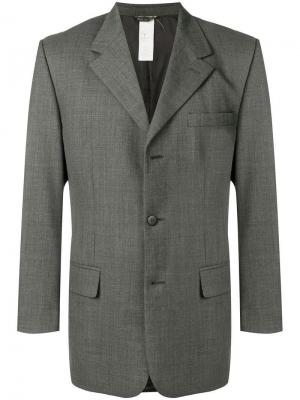 Пиджак с заостренными лацканами Versace Pre-Owned. Цвет: серый